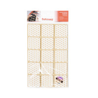 Подкладка самоприлипающая фетровая прорезиненная 30*30 (1 лист15 шт) белая AKS 109747