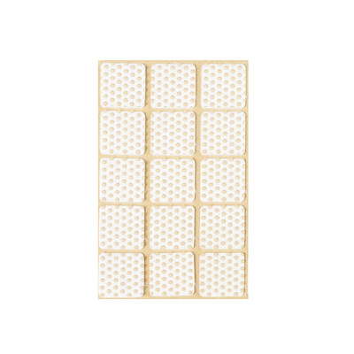 Подкладка самоприлипающая фетровая прорезиненная 30*30 (1 лист15 шт) белая AKS 109747