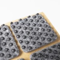 Подкладка самоприлипающая фетровая прорезиненная 30*30 (1 лист15 шт) серая AKS 109749