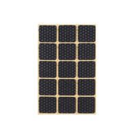 Подкладка самоприлипающая фетровая прорезиненная 30*30 (1 лист15 шт) черная AKS 109750