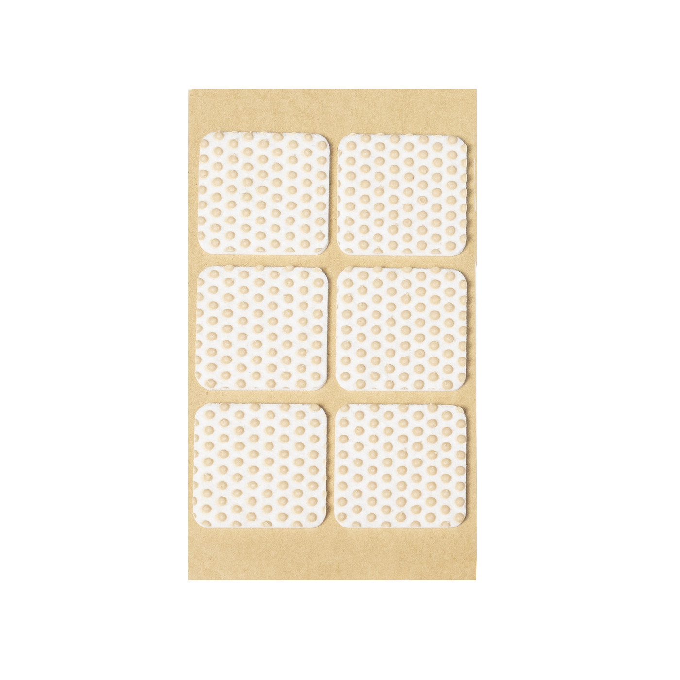 Подкладка самоприлипающая фетровая прорезиненная 40*40 (1лист6 шт) белая AKS 109751