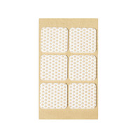 Подкладка самоприлипающая фетровая прорезиненная 40*40 (1лист6 шт) белая AKS 109751