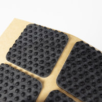 Подкладка самоприлипающая фетровая прорезиненная 40*40 (1лист6 шт) черная AKS 109753