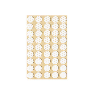 Подкладка самоприлипающая фетровая прорезиненная d15 мм (1 лист - 45 шт.) белая AKS 109793