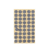 Подкладка самоприлипающая фетровая прорезиненная d15 мм (1 лист - 45 шт.) серая AKS 109794