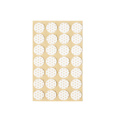 Подкладка самоприлипающая фетровая прорезиненная d20 мм (1 лист - 28 шт.) белая AKS 109737