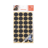 Подкладка самоприлипающая фетровая прорезиненная d20 мм (1 лист - 28 шт.) черная AKS 109739