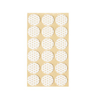 Подкладка самоприлипающая фетровая прорезиненная d25 мм (1 лист - 18 шт.) белая AKS 109724