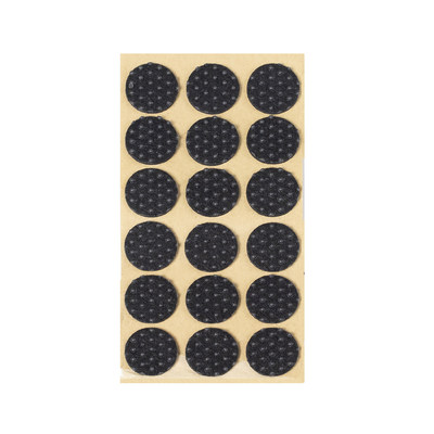 Подкладка самоприлипающая фетровая прорезиненная d25 мм (1 лист - 18 шт.) черная AKS 109727