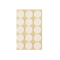 Подкладка самоприлипающая фетровая прорезиненная d30 мм (1 лист - 15 шт.) белая AKS 109728