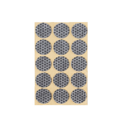 Подкладка самоприлипающая фетровая прорезиненная d30 мм (1 лист - 15 шт.) серая AKS 109729