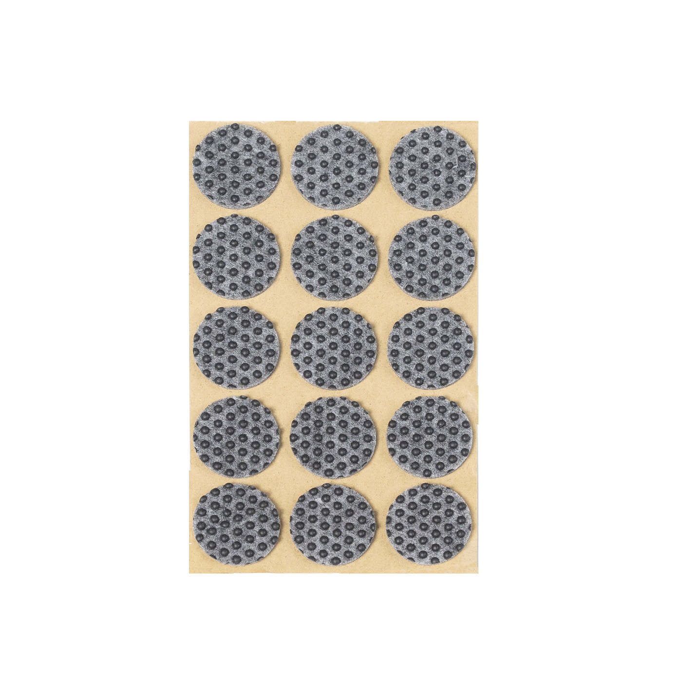 Подкладка самоприлипающая фетровая прорезиненная d30 мм (1 лист - 15 шт.) серая AKS 109729