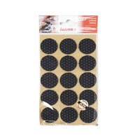 Подкладка самоприлипающая фетровая прорезиненная d30 мм (1 лист - 15 шт.) черная AKS 109730