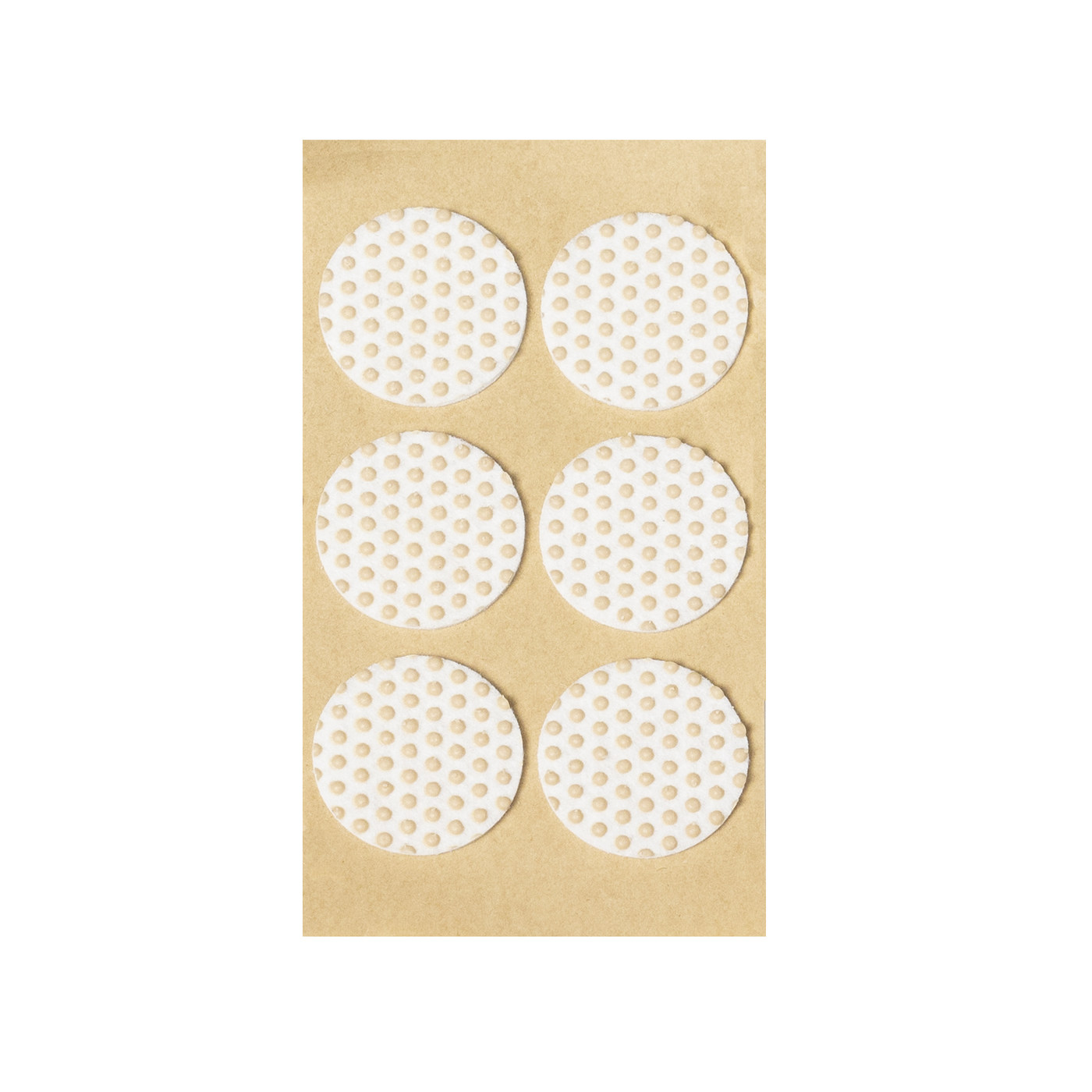 Подкладка самоприлипающая фетровая прорезиненная d40 мм (1 лист - 6 шт.) белая AKS 109732