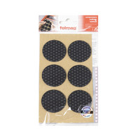 Подкладка самоприлипающая фетровая прорезиненная d40 мм (1 лист - 6 шт.) черная AKS 109735