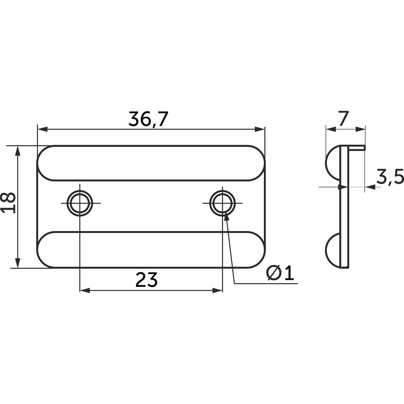 Подпятник пластиковый, белый AKS  61554 (нов.код 122001)