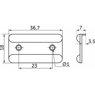Подпятник пластиковый, черный AKS  66396 (снят с пр-ва) (нов.код 122002)