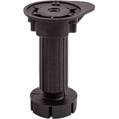 Ножка цокольная разборная, высота 100 мм. цвет черный (250шт.)  88213 (28393)