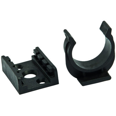 Клипса к ножке цокольная универсальная. цвет черный (140шт.)  25182