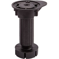 Ножка цокольная, высота 150 мм, с овальным креплением, цвет черный (200шт.)  88214