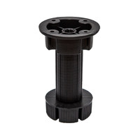 Ножка цокольная НЕ разборная, высота 100 мм. цвет черный (300шт) AKS 86502