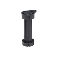 Ножка цокольная, высота 150 мм, с овальным креплением, цвет черный (200шт.)(аналог 88214)  AKS 89162