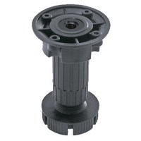 Ножка цокольная разборная, высота 100 мм. цвет черный, саморез