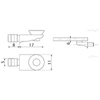 Полкодержатель для стекла мет. L-003B хром (1уп.20шт) AKS 48862