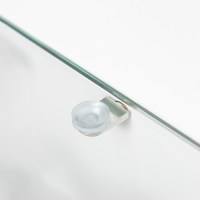 Полкодержатель для стекла мет. L-003B хром (1уп.20шт) AKS 48862