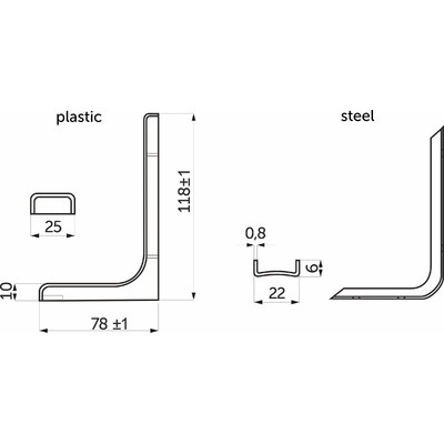 Полкодержатель-регоменсоль L 120мм, белый AKS  23303