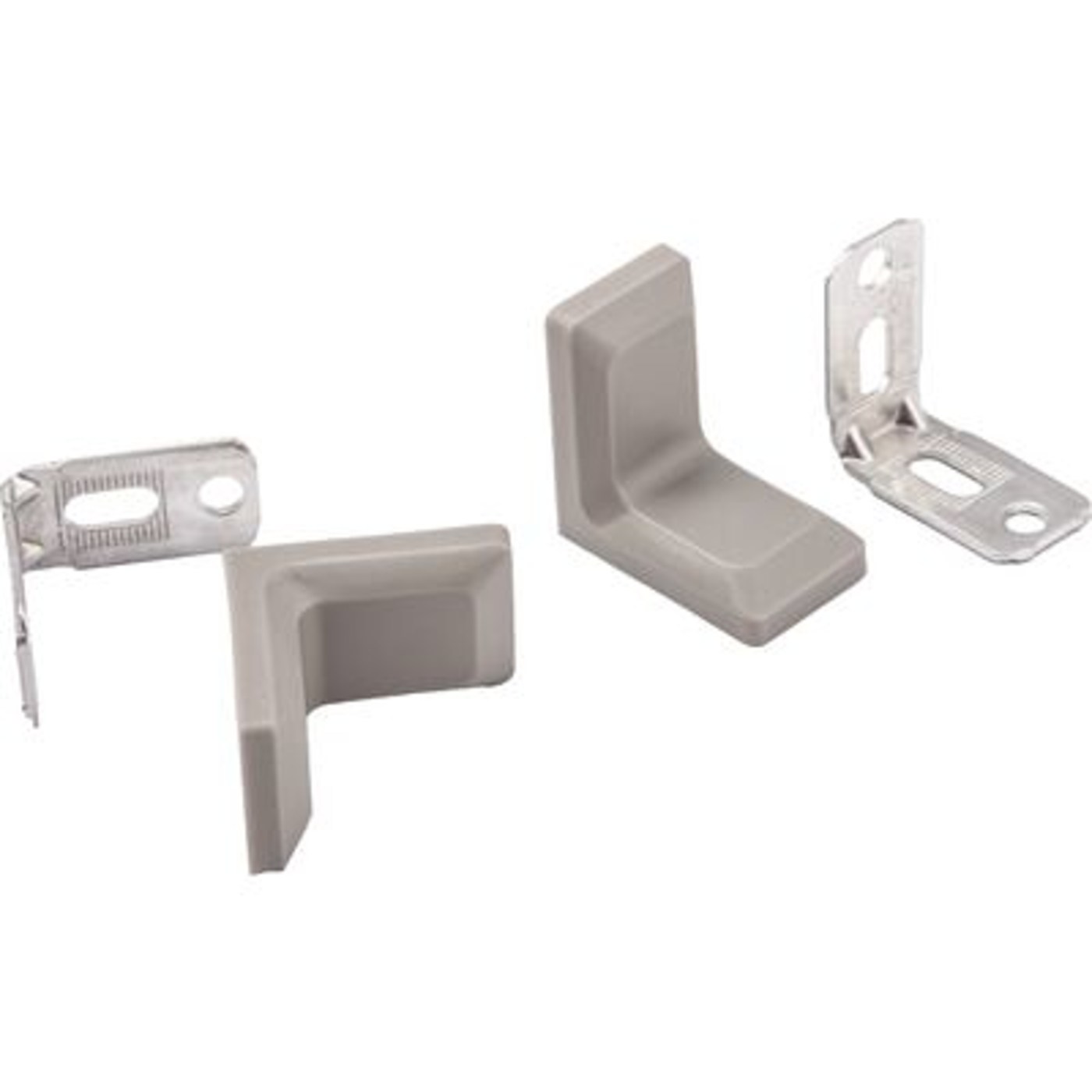 Уголок монтажный с металлической основой, серый (28мм*28мм*18 мм) (упак. 10 шт.) AKS 58309