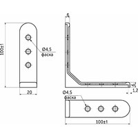 Полкодержатель MONO 100*100*1.2, белый AKS  68536