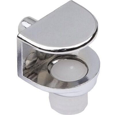 Полкодержатель для стекла регулируемый MV-09 под сверление, хром AKS  13113