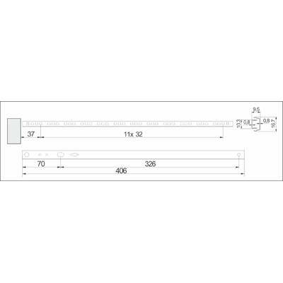 Направляющая шариковая L-406 h17 AKS A 15767