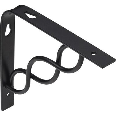 Полкодержатель INFINITY 200*200*20*3, черный AKS  68525