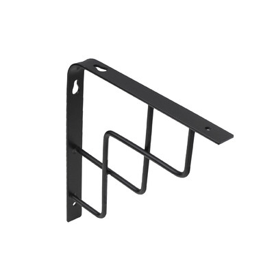Полкодержатель QUADRO 150*150*20*3, черный AKS  68559