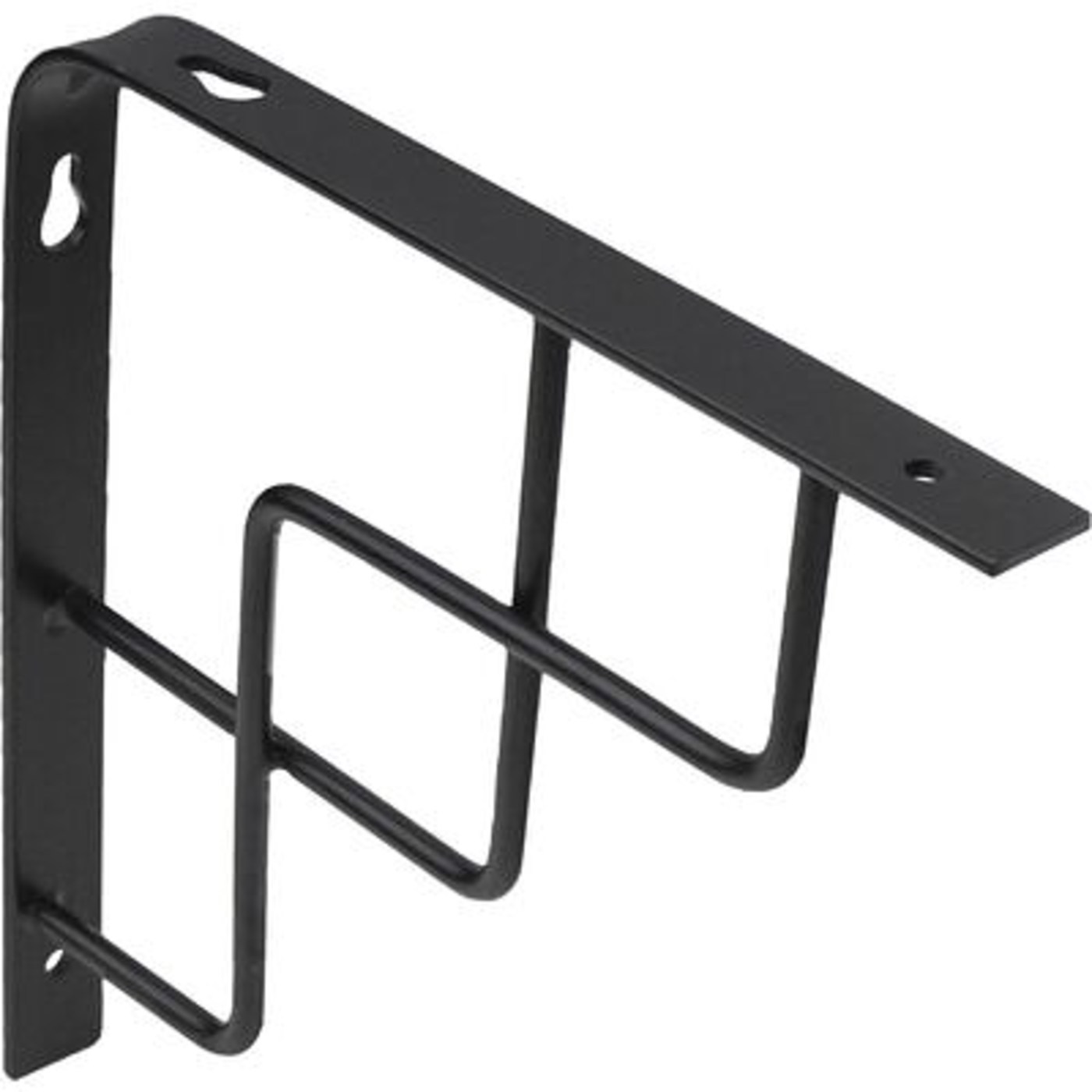 Полкодержатель QUADRO 150*150*20*3, черный AKS  68559