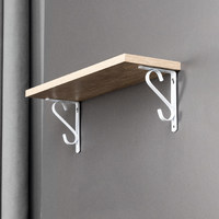 Полкодержатель SONATA 140*95*20*3, белый AKS  68574