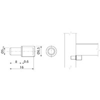 Полкодержатель DUPLO с пластиковой (силиконовой) накладкой, 5*16мм (1уп.500 шт.) AKS  47590