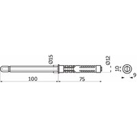 Полкодержатель мет. врезной 10*100 AKS  47539