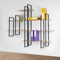 Полкодержатель RENUAR 250*1280, черный матовый AKS 90143