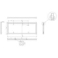 Полкодержатель RENUAR 250*640, черный матовый AKS 90141