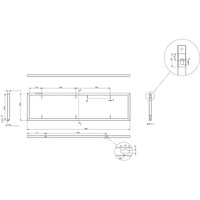 Полкодержатель RENUAR 250*960, черный матовый AKS 90142