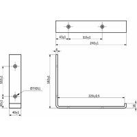 Полкодержатель VANGOG 182*228*40*6, черный матовый AKS 90149