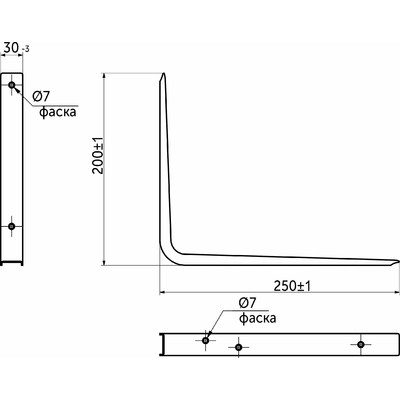 Полкодержатель CRAFT 200*250*1.5, белый AKS 68582
