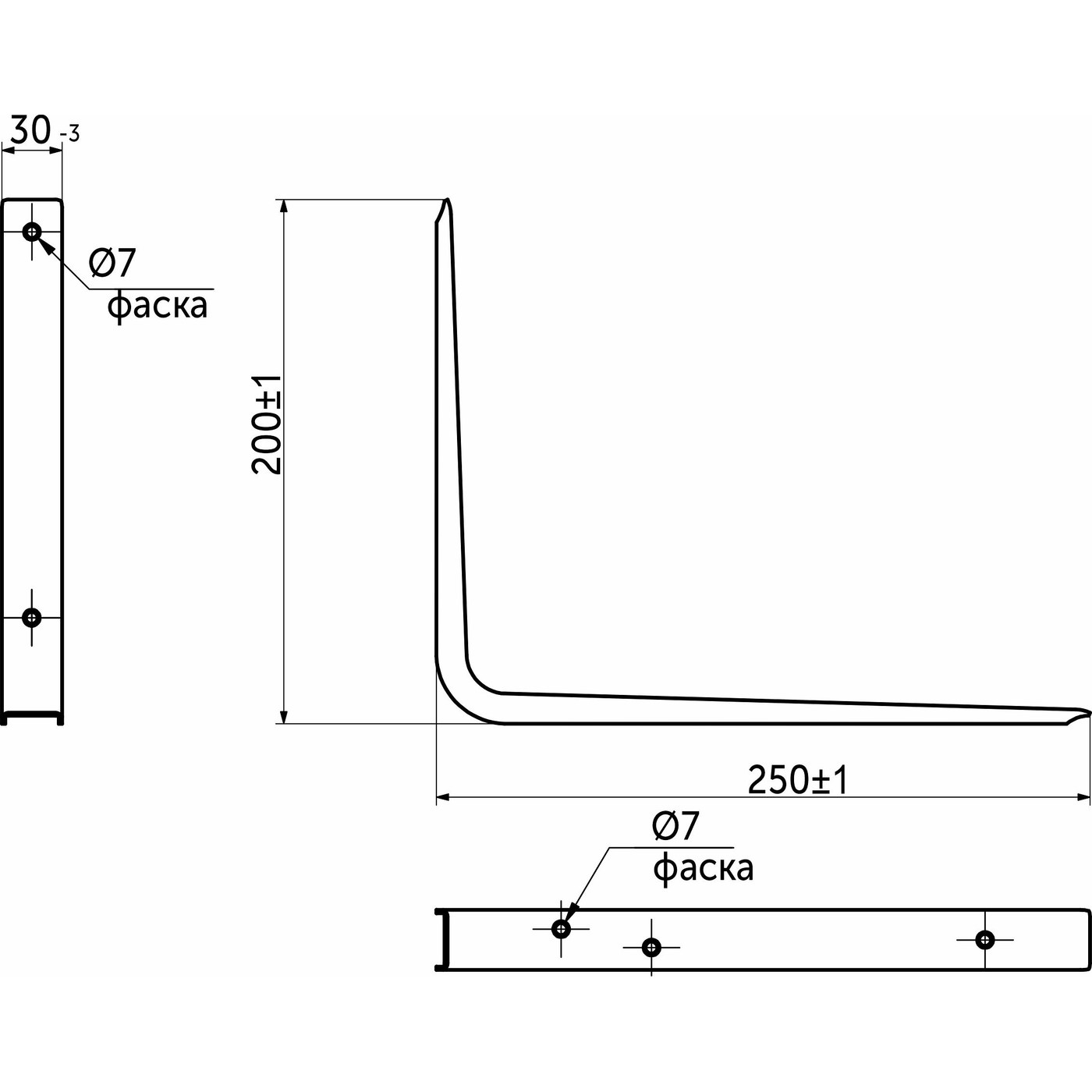 Полкодержатель CRAFT 200*250*1.5, белый AKS 68582