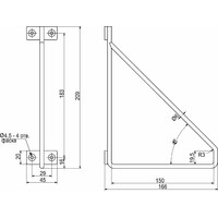 Полкодержатель FANTOM 166*209 черный AKS 70878