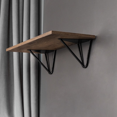 Полкодержатель FLASH 160*186, черный матовый AKS 95281