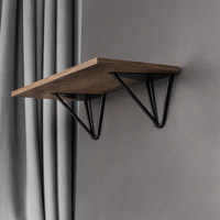 Полкодержатель FLASH 160*186, черный матовый AKS 95281