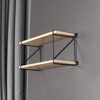 Полкодержатель KOMBO 166*400 черный AKS 71063